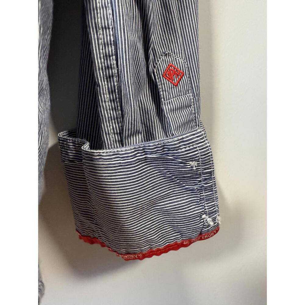 👔‎ Vintage Superdry “The Shirt Store” Pinstripe Button-Up — Size M - Picture 4 of 6